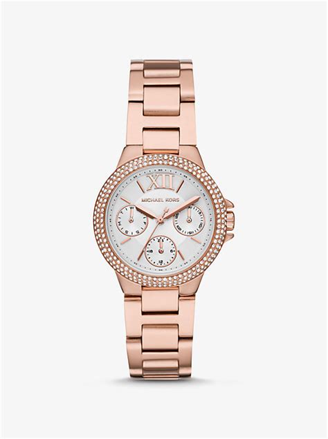 michael kors mini camille rose gold watch|Mini Camille Pavé Rose Gold.